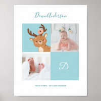 Deer Doughnut • Alphabet Monogram Cute Baby Shower