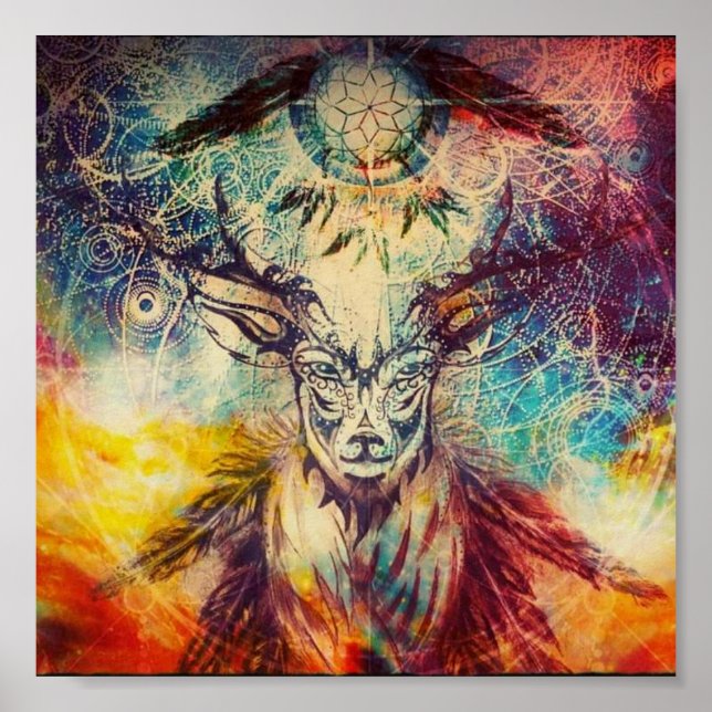 'Deer Dream' Poster Wall Art (Front)