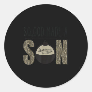 Deer Duck Fish Hunting Season Christian Son Kids B Classic Round Sticker