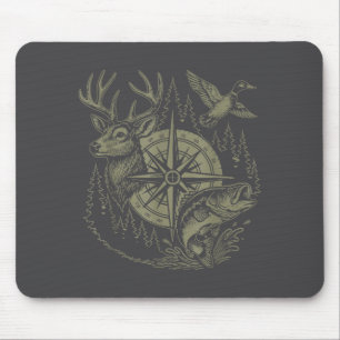 Deer Duck Fishing Hunting Solves Most Of My Proble Mouse Mat