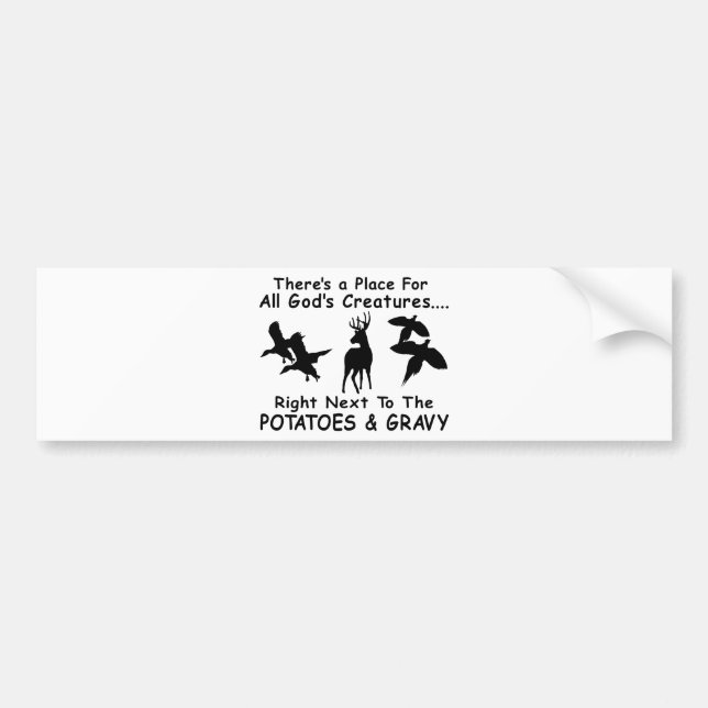 DEER,DUCK & PHEASANT HUNTING BUMPER STICKER (Front)