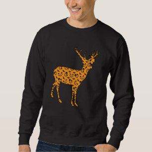 Deer Easy Halloween Outfit Fawn Elk Stag Lazy Cost Sweatshirt