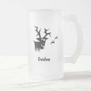 Deer Evolve Frosted Glass Beer Mug