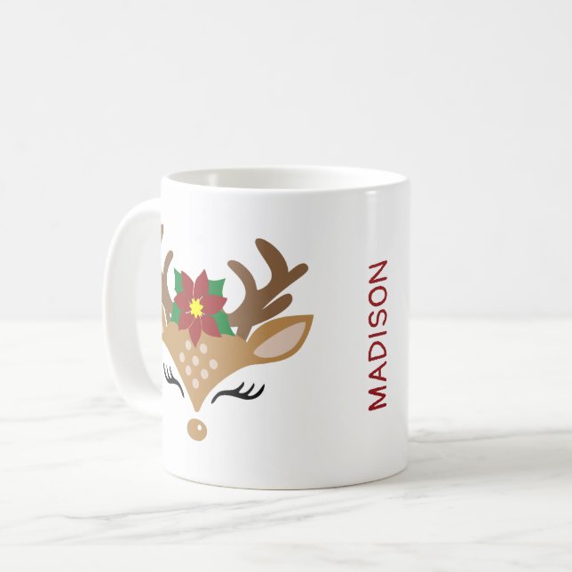 Deer Face  Coffee Mug (Front Left)