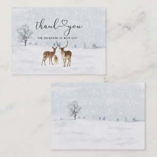 Deer Family and Baby it is cold outside baby showe Card