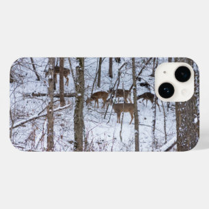 Deer Family In Snow iPhone Case