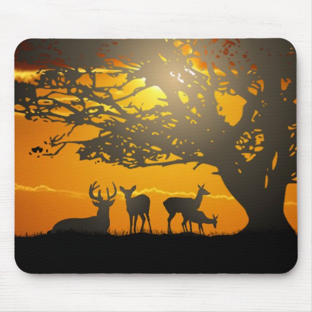 Deer Family Mouse Mat (Front)