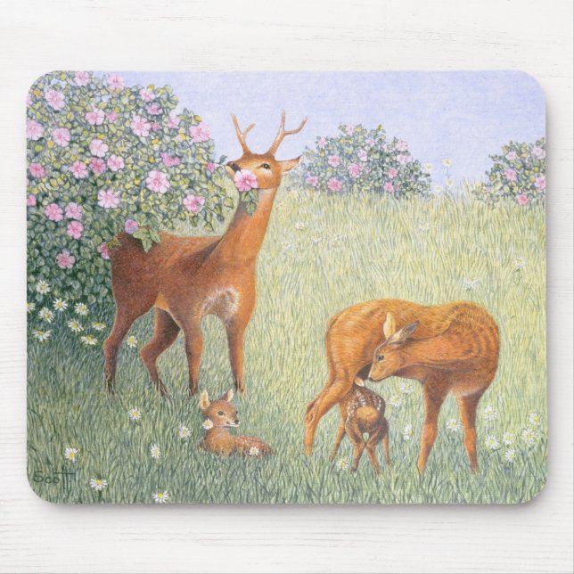 Deer Family Mouse Mat (Front)