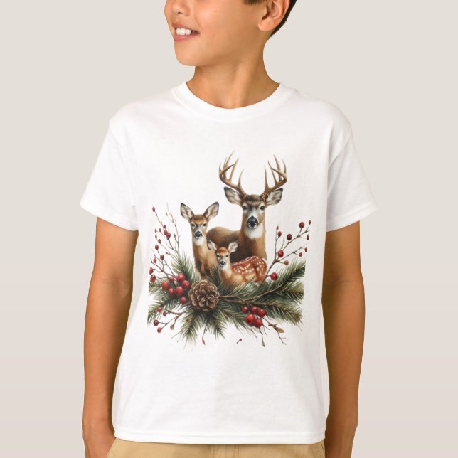 Deer Family  T-Shirt (Front)