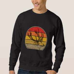 Deer    Farmer Retro Vintage Forest Animal Sweatshirt