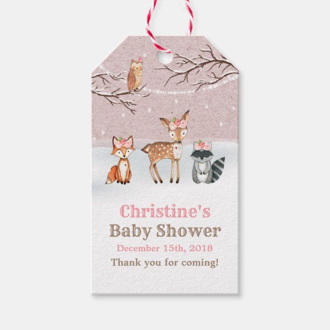 Deer Favour Gift Tag (Front)