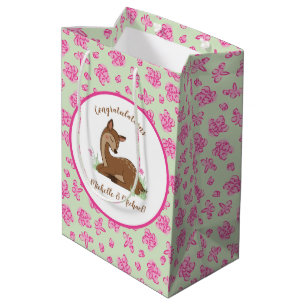 Deer Fawn Baby Shower Woodland Animals Medium Gift Bag