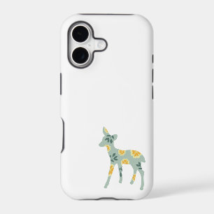 Deer fawn cute animal folk art nature pattern
