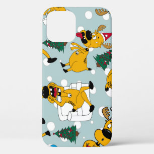 Deer Festive: Christmas Pattern Design iPhone 12 Case