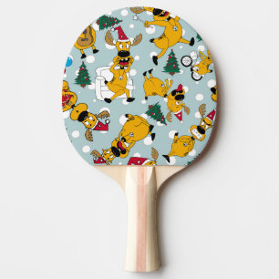 Deer Festive: Christmas Pattern Design Ping Pong Paddle