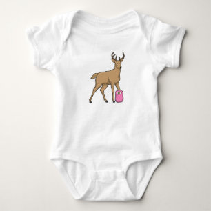 Deer Fitness Dumbbell Baby Bodysuit