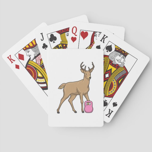 Deer Fitness Dumbbell Playing Cards (Back)