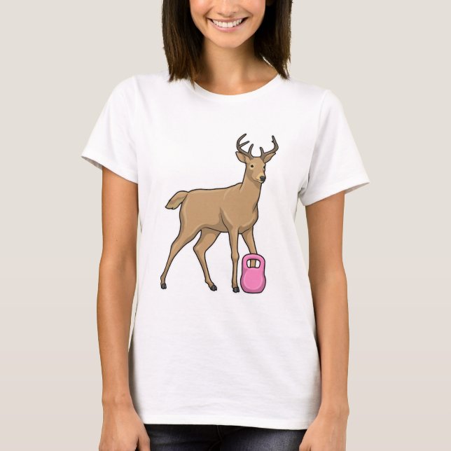 Deer Fitness Dumbbell T-Shirt (Front)