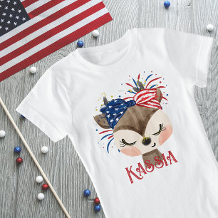 Deer Flag Hair Tie and Fireworks Personalised T-Shirt