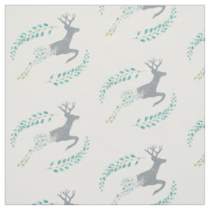 Deer Floral Fabric