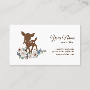 deer flowers business card