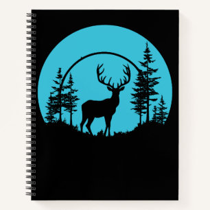 Deer Forest Nature Outdoors Wildlife Silhouette Notebook