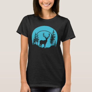 Deer Forest Nature Outdoors Wildlife Silhouette T-Shirt