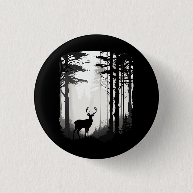Deer Forest Wildlife 3 Cm Round Badge (Front)