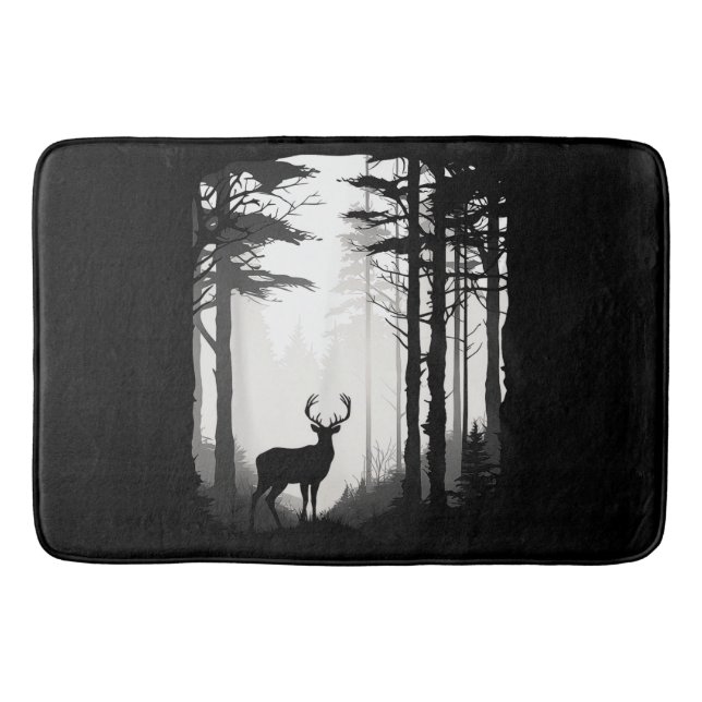 Deer Forest Wildlife Bath Mat (Front)