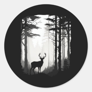 Deer Forest Wildlife Classic Round Sticker