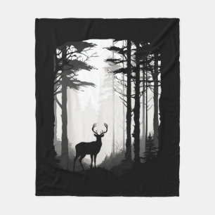 Deer Forest Wildlife Fleece Blanket