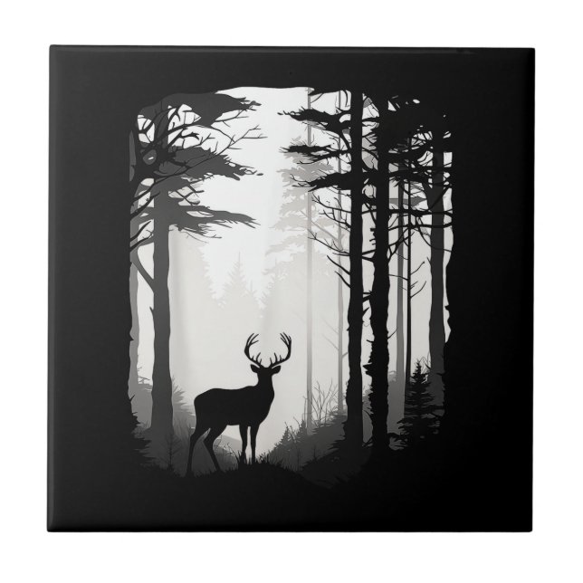 Deer Forest Wildlife Tile (Front)