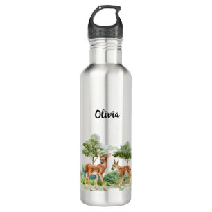 Deer forest woodland name 710 ml water bottle