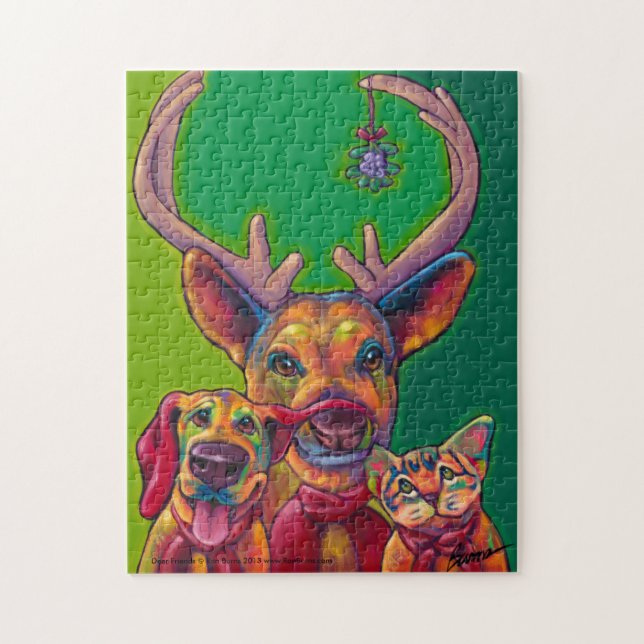 Deer Friends Holiday Puzzle by Ron Burns (Vertical)
