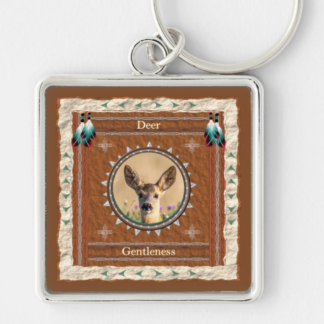Deer  Gentleness Energy Key Ring (Front)