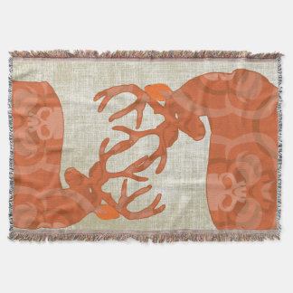 Deer Geometric and Circle Abstract Pattern Throw Blanket