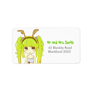 Deer Girl Address Label