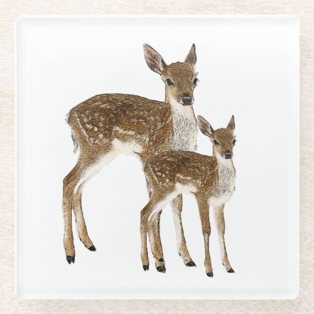Deer Glass Coaster (Front)