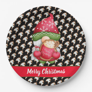 Deer Gnome Customise Colour and Text Paper Plate