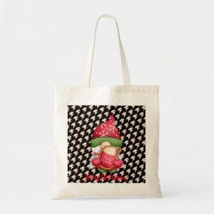 Deer Gnome Customise Colour and Text Tote Bag