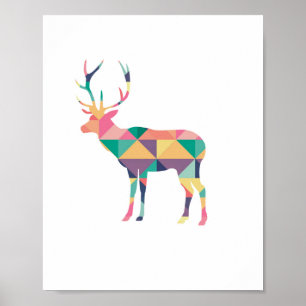 Deer Graphic Poster