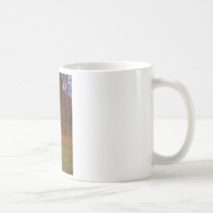 Deer , Green Grass red and Gold leaves Coffee Mug