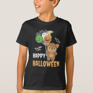 Deer Halloween Balloons Kids Cute Animals T-Shirt