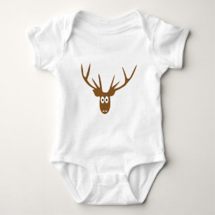 deer head antler baby bodysuit