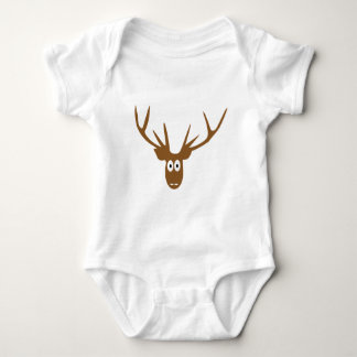 deer head antler baby bodysuit