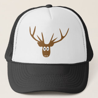 deer head antler trucker hat