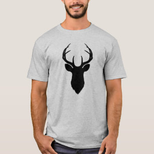 Deer Head Antlers Rustic Country Modern T-Shirt