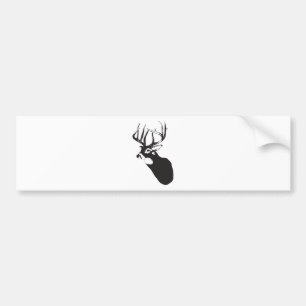 Deer Head Bumper Sticker