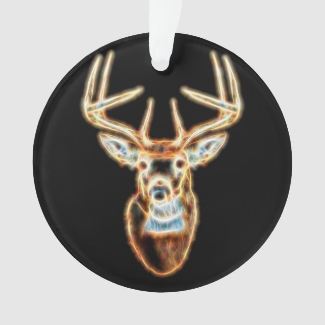 Deer Head digital Energy Spirit Ornament (Front)