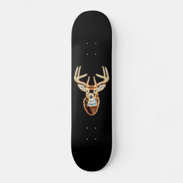 Deer Head digital Energy Spirit Skateboard (Front)